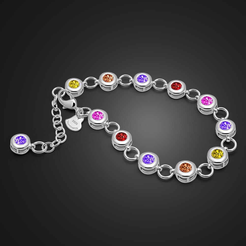 Colorful zircon jewelry bracelet