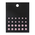 Pink Round Women's Earings Set